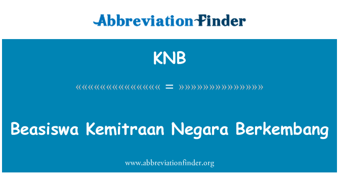 KNB: Beasiswa Partnership Negara Berkembang
