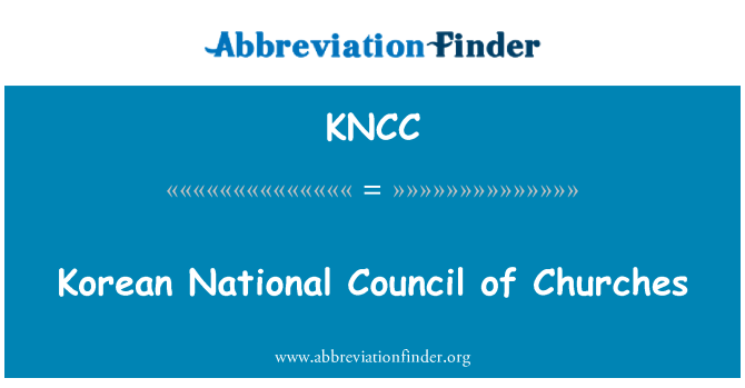 KNCC: Korean National Council of Churches