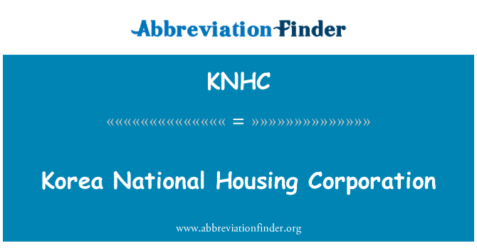 KNHC: Korea National Housing Corporation