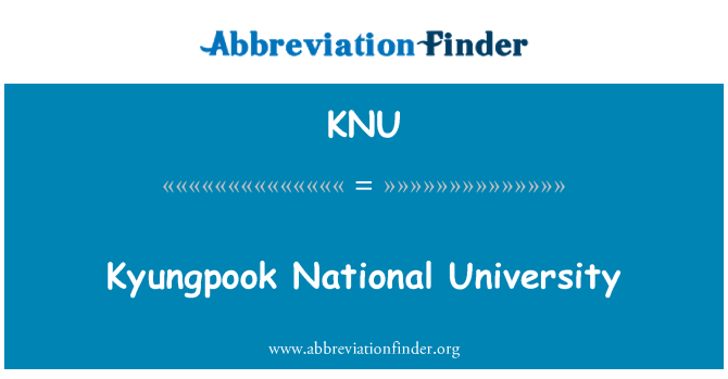 KNU: Università nazzjonali Kyungpook