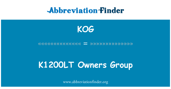 KOG: Grupp ta ' sidien ta ' K1200LT