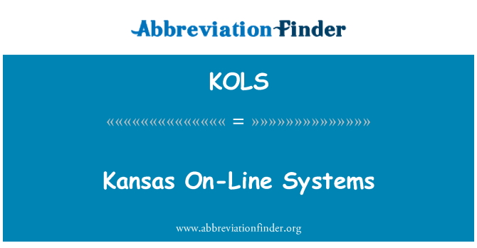 KOLS: Systèmes en ligne de Kansas