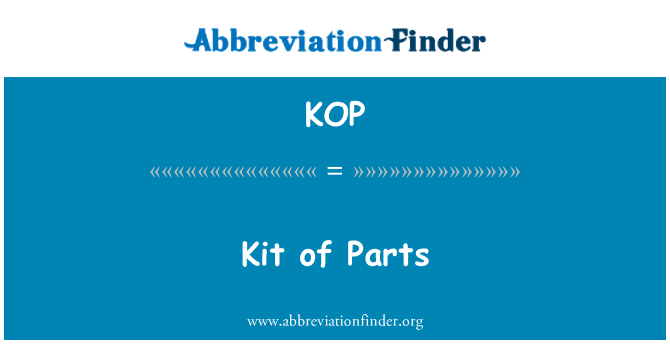 KOP: Kit ta ' partijiet