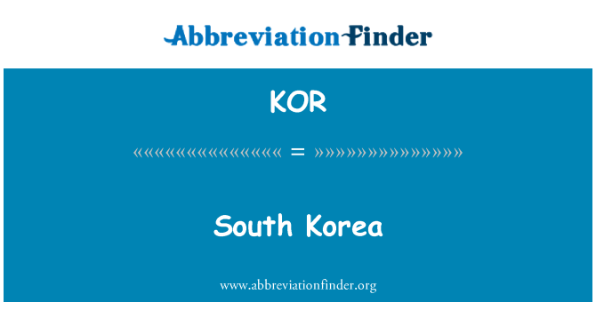 KOR: Južna Koreja