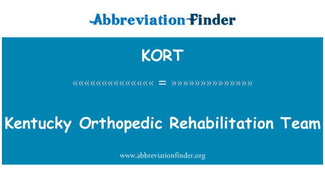 KORT: Kentucky orthopedische rehabilitatie Team