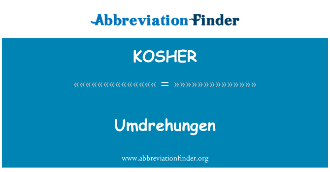 KOSHER: Umdrehungen