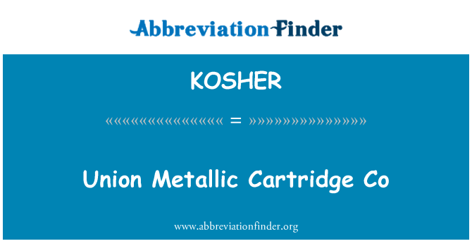 KOSHER: Ένωση μεταλλικά φυσίγγιο Co