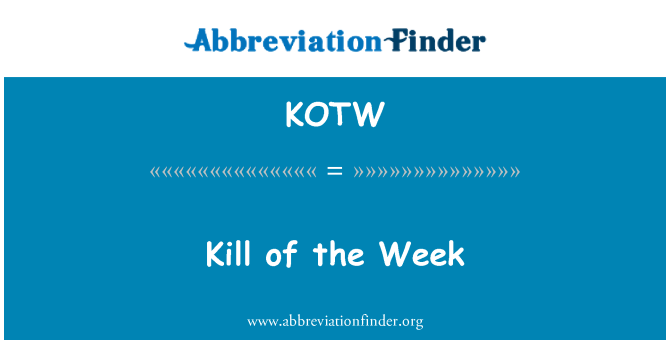 KOTW: Ouye tèt nwè nan semèn nan