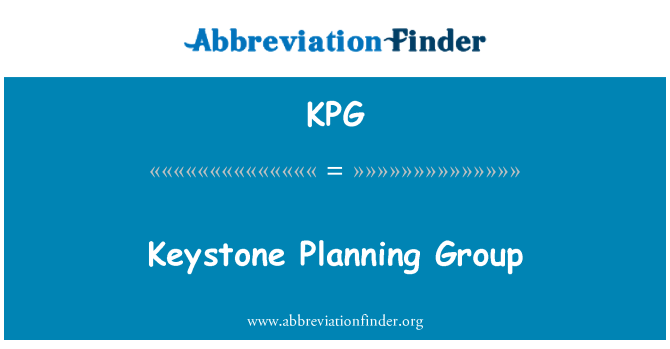 KPG: Keystone Planificare grup