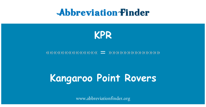 KPR: Kangaroo Point Rovers