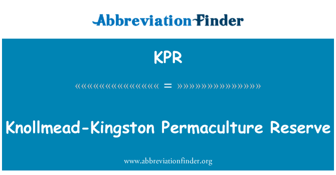 KPR: Knollmead-Kingston permacultura riserva