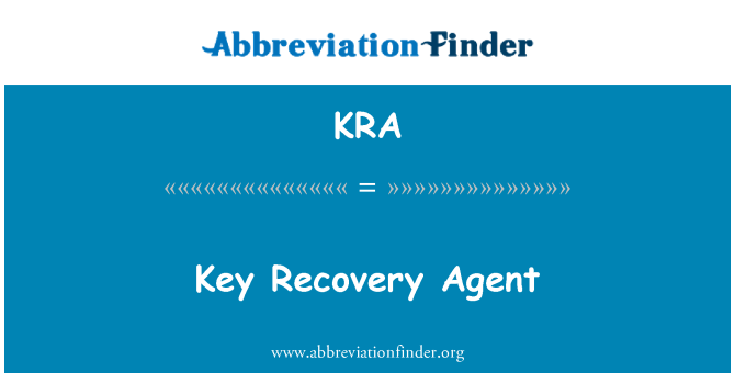 KRA: عامل استرداد المفتاح