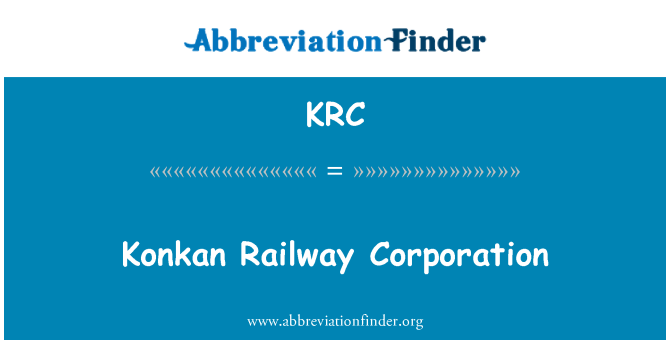 KRC: Konkan raudtee Corporation