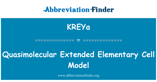 KREYa: Quasimolecular rozšírené základné bunky Model