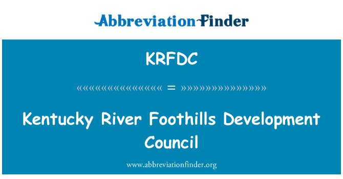 KRFDC: Kentucky River Foothills Development Council