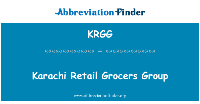 KRGG: Karachi Retail kjøpmenn Group