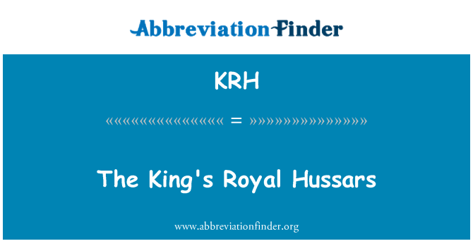 KRH: Royal Hussars do rei