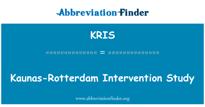KRIS: Studju ta ' l-intervent Kaunas-Rotterdam