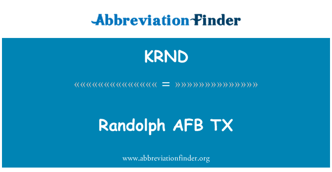 KRND: راندولف AFB TX