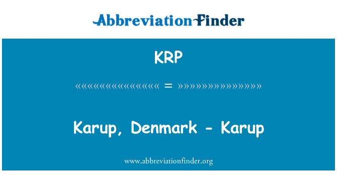 KRP: Karup, Denemarken - Karup