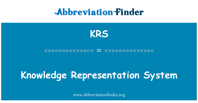 KRS: Knowledge representationssystem