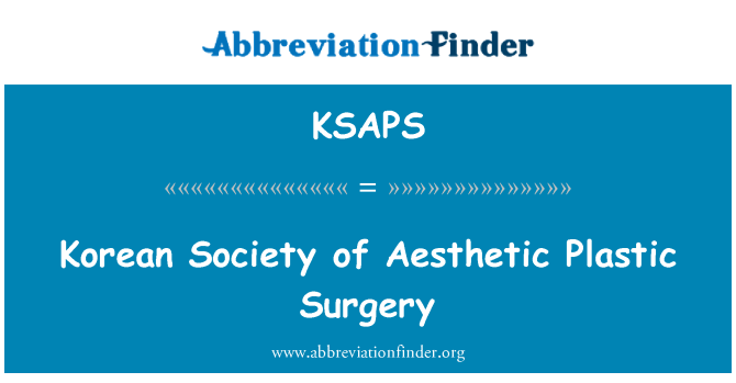 KSAPS: Societat coreana de cirurgia plàstica estètica
