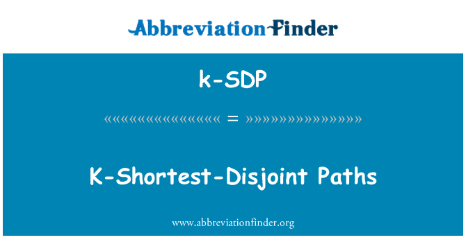 k-SDP: เส้นทาง K-สั้น-Disjoint