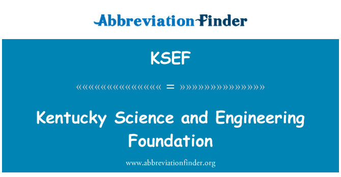 KSEF: Kentucky realfag og ingeniørutdanning Foundation