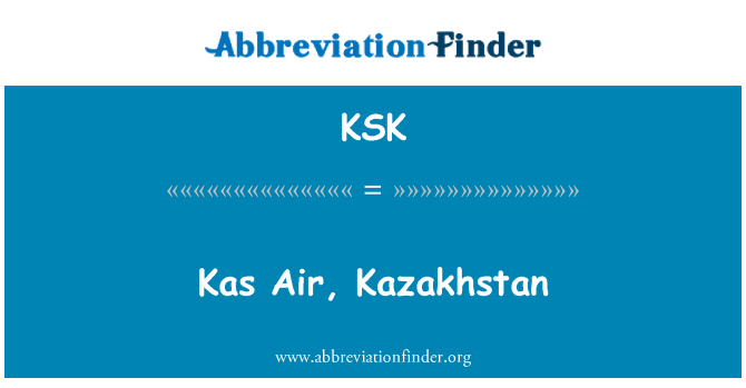 KSK: Kas máy, Kazakhstan