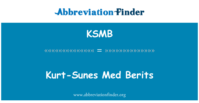 KSMB: کورت Sunes Berits پزشکی