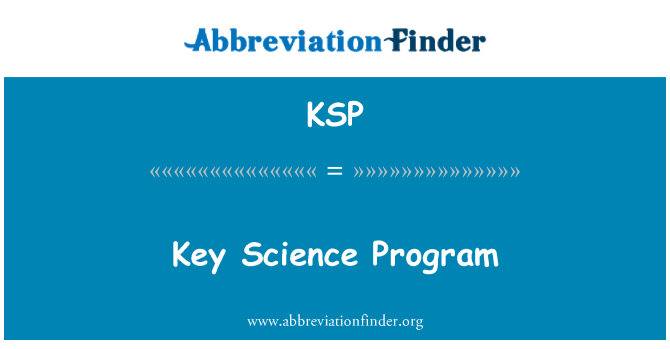 KSP: Program kunci Sains