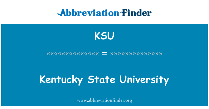 KSU: ケンタッキーの州立大学