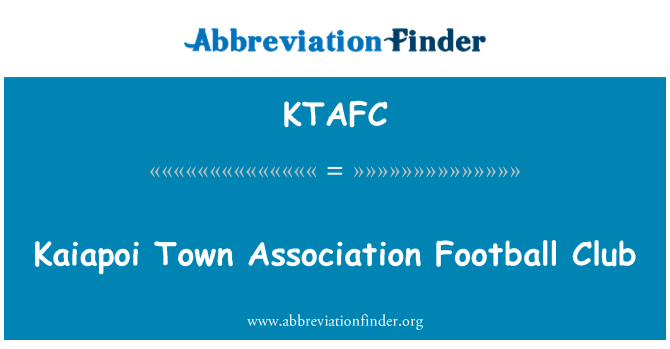 KTAFC: Kaiapoi Town Fotbal Club