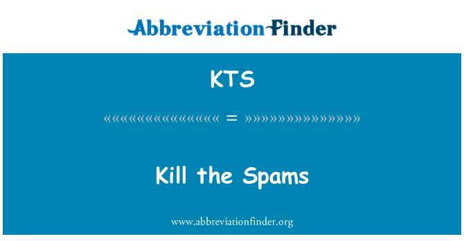 KTS: להרוג את Spams