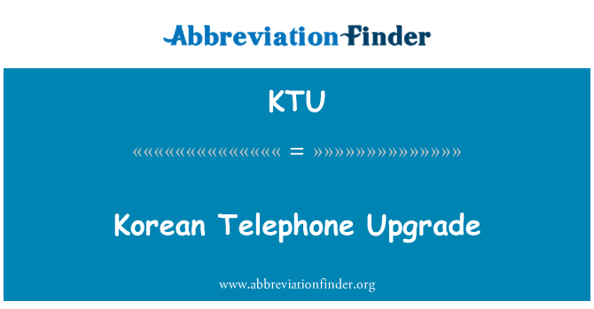 KTU: Aggiornamento telefono coreano