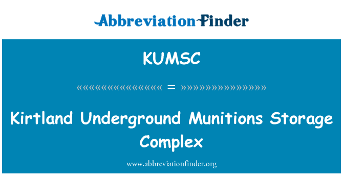 KUMSC: Kumpless tal-ħżin munizzjoni taħt l-art Kirtland