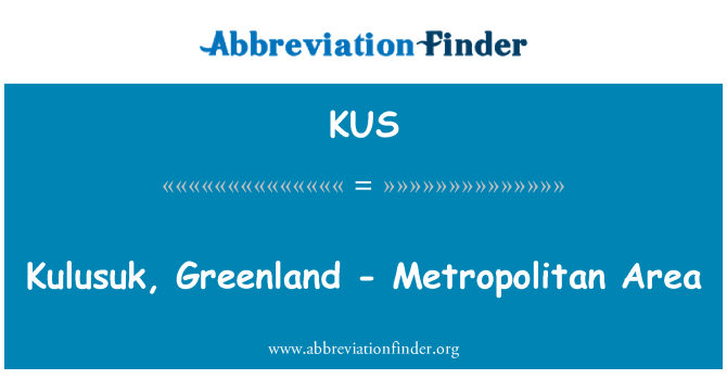 KUS: Kulusuk, Greenland - Metropolitan Area
