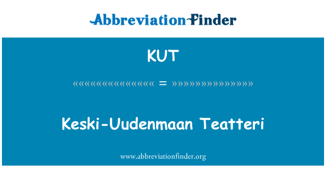 KUT: Keski-Uudenmaan Teatteri