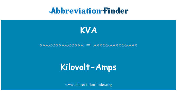 KVA: Kilovolt-forstærkere