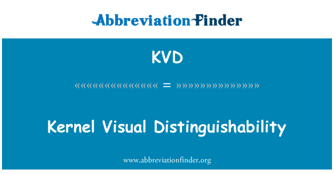 KVD: Distinguishability visiva del kernel