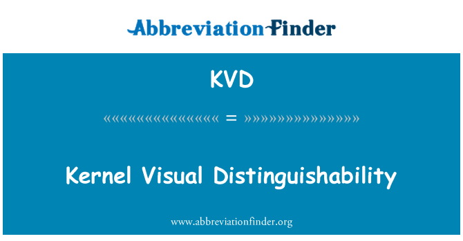 KVD: Kernel visuelle Unterscheidbarkeit
