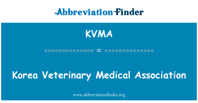 KVMA: Korea Veterinary Medical Association