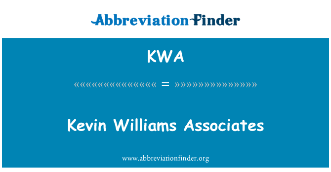 KWA: Kevin Williams sodelavci