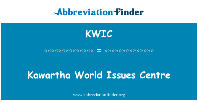KWIC: Kawartha verden problemer sentrum