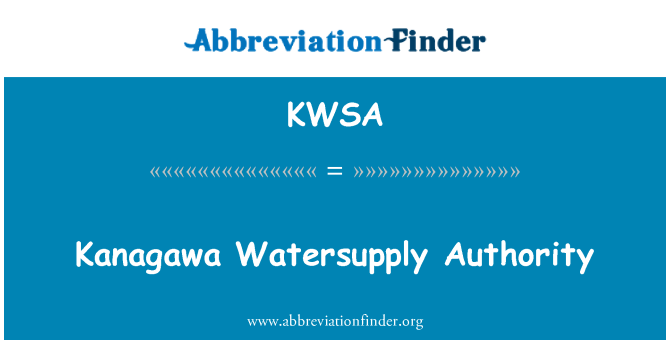 KWSA: Kanagawa Watersupply Authority