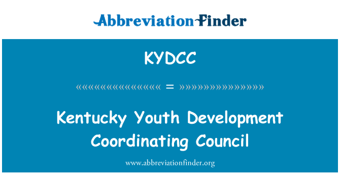 KYDCC: Kentucky Youth Development Coordinating Council