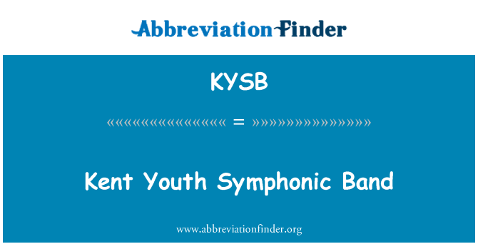 KYSB: Kent Youth Symphonic Band