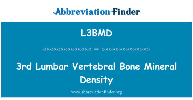 L3BMD: 3. bedrových stavcov kostnej denzity
