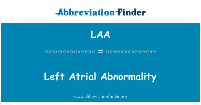 LAA: Vänster förmak abnormitet