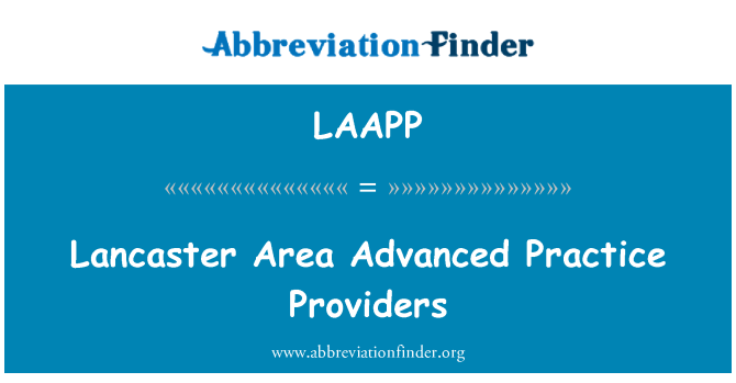 LAAPP: Lancaster zòn avanse Fournisseurs Pratique